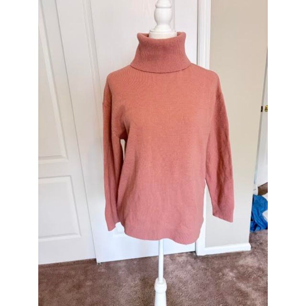 Reiss Wool-Cashmere Roll-Neck Sweater Soft Pink Women's Size XS